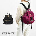 エース ヴェルサーチ リュック ナイロン ブランド 軽量 メデューサ 1002876 ピンク レディース VERSACE