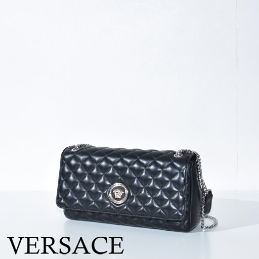 ヴェルサーチ ショルダーバッグ レディース 1013353 ラムレザー キルティング VERSACE ヴェルサーチェ シルバーチェーン ヴェルサーチ ショルダーバッグ レディース 1013353 ラムレザー キルティング VERSACE ヴェルサーチェ シルバーチェーン