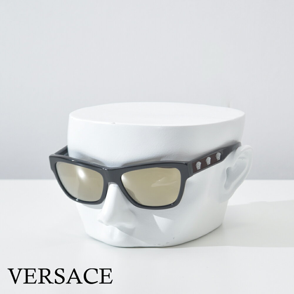 ヴェルサーチ ヴェルサーチ サングラス メデューサ ブラック クリア ブランド 黒 かっこいい VERSACE VE4344-OGB11