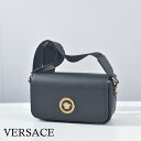 ヴェルサーチ バッグ ショルダーバッグ メデューサ フラップ レディース 本革 カーフレザー ブラック 黒 ブランド VERSACE 1013361