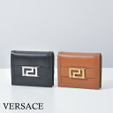 ヴェルサーチェ 財布（メンズ） ヴェルサーチ 財布 二つ折り グレカ ゴッデス メンズ ブランド 本革 ベルト VERSACE 2つ折り財布 小銭入れ付き 1008832