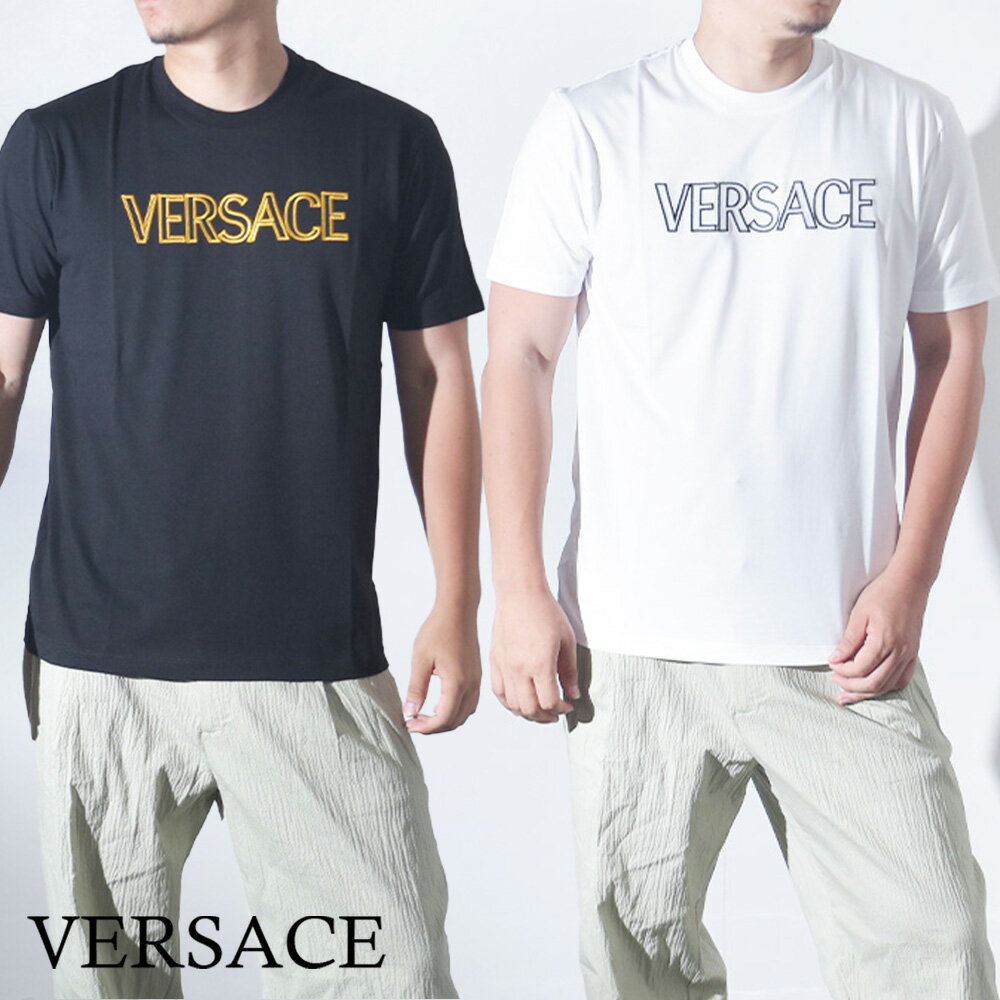VERSACE ヴェルサーチ Tシャツ・カットソー 黒x白 4112525Y0025 楽天市場】ヴェルサーチ シャツ(Tシャツ・カットソー|トップス