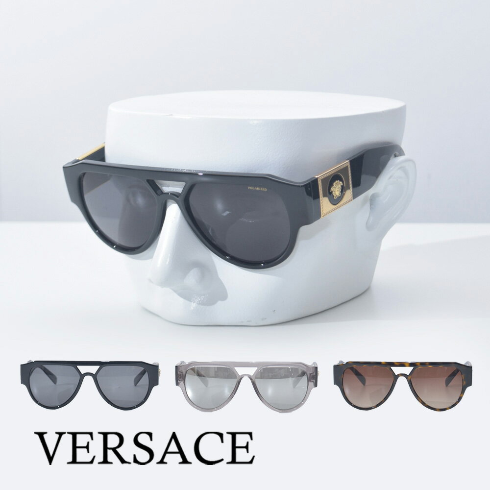 ヴェルサーチ ヴェルサーチ サングラス メンズ メデューサ 黒 ブラック クリア グレー べっ甲 ゴールド ブランド VERSACE VE4401 GB18157 VE4401 53416 VE4401 O1081357