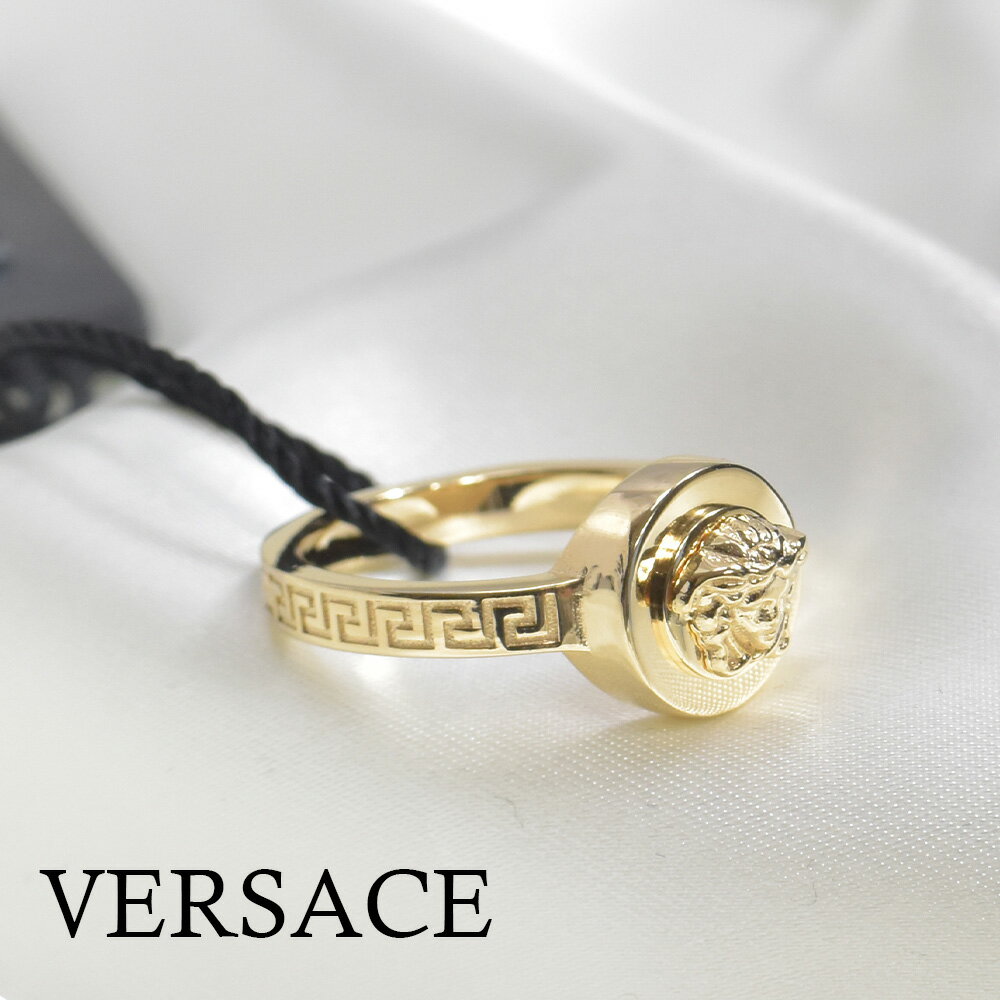 ヴェルサーチ 指輪 リング レディース メンズ VERSACE ブランド ゴールド 細め ベルサーチ ペアリング グレカ メデューサ メタル DG5F307S