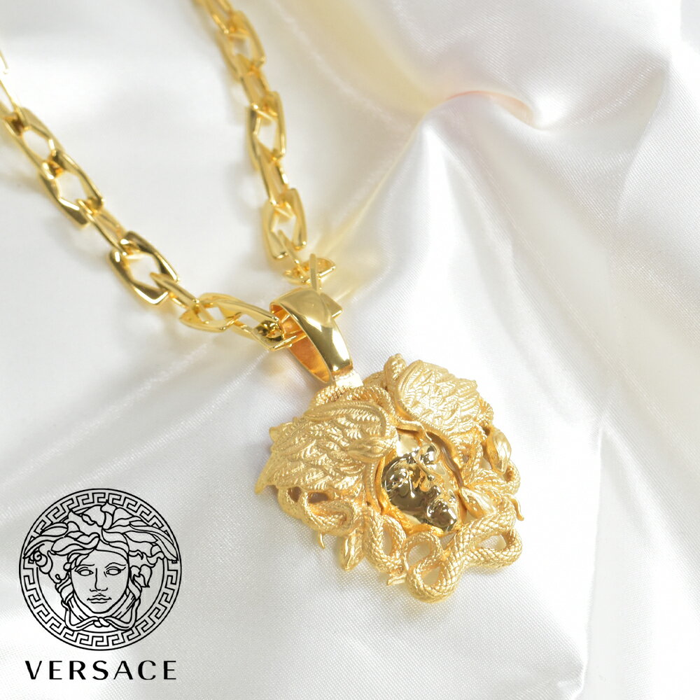 ヴェルサーチ VERSACE ネックレス BIGメデューサ メンズ ゴールド シルバー DG16278S