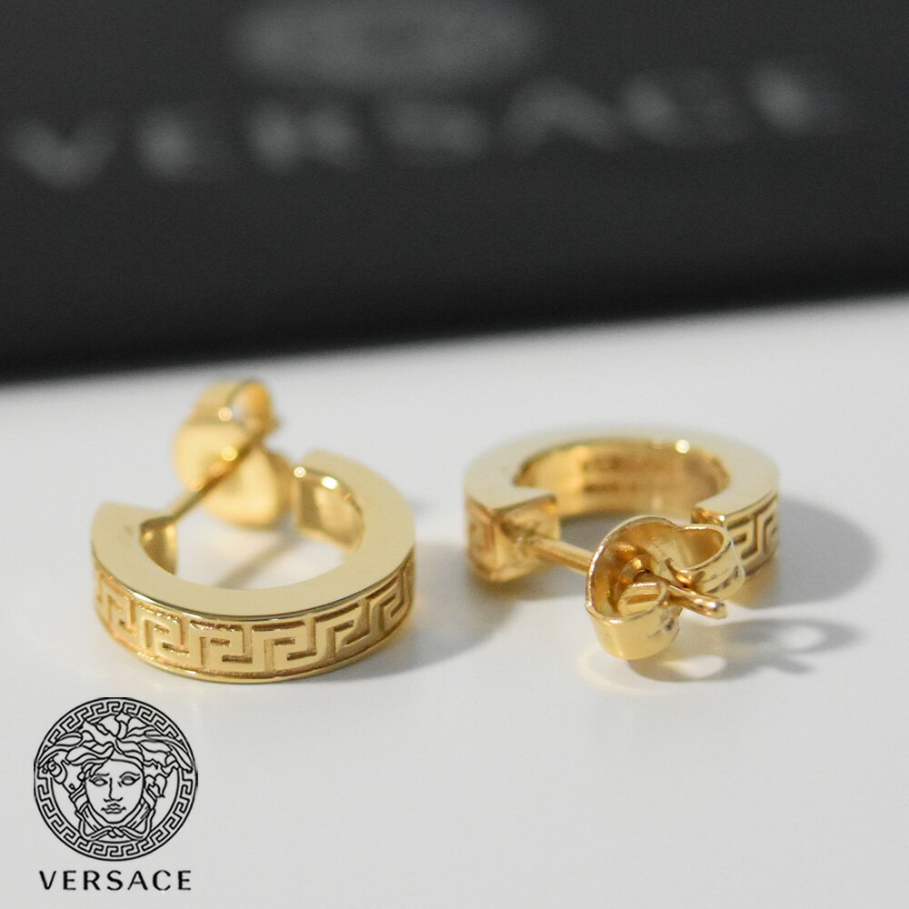 ヴェルサーチ ピアス グレカ ゴールド メンズ レディース ブランド VERSACE 両耳 ベルサーチ アクセサリー グレカリングピアス DG2G811S