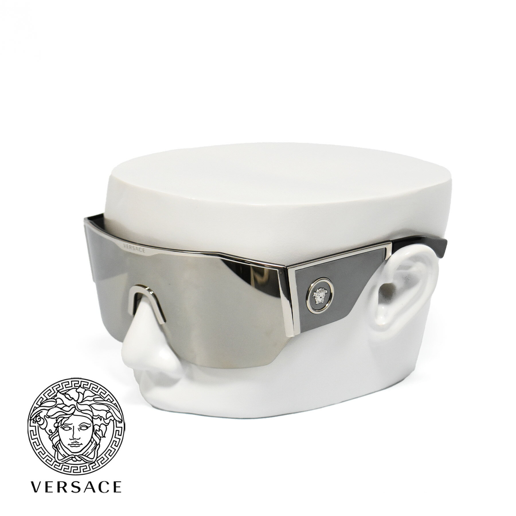 ヴェルサーチ ヴェルサーチ サングラス メンズ ミラーシルバー VERSACE VE2220 10006G