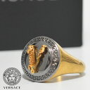 ヴェルサーチ 指輪 リング ゴールド メンズ シルバーヘッドリング VERSACE ブランド ハイブランド ベルサーチ アクセサリー VIRTUS DG58204