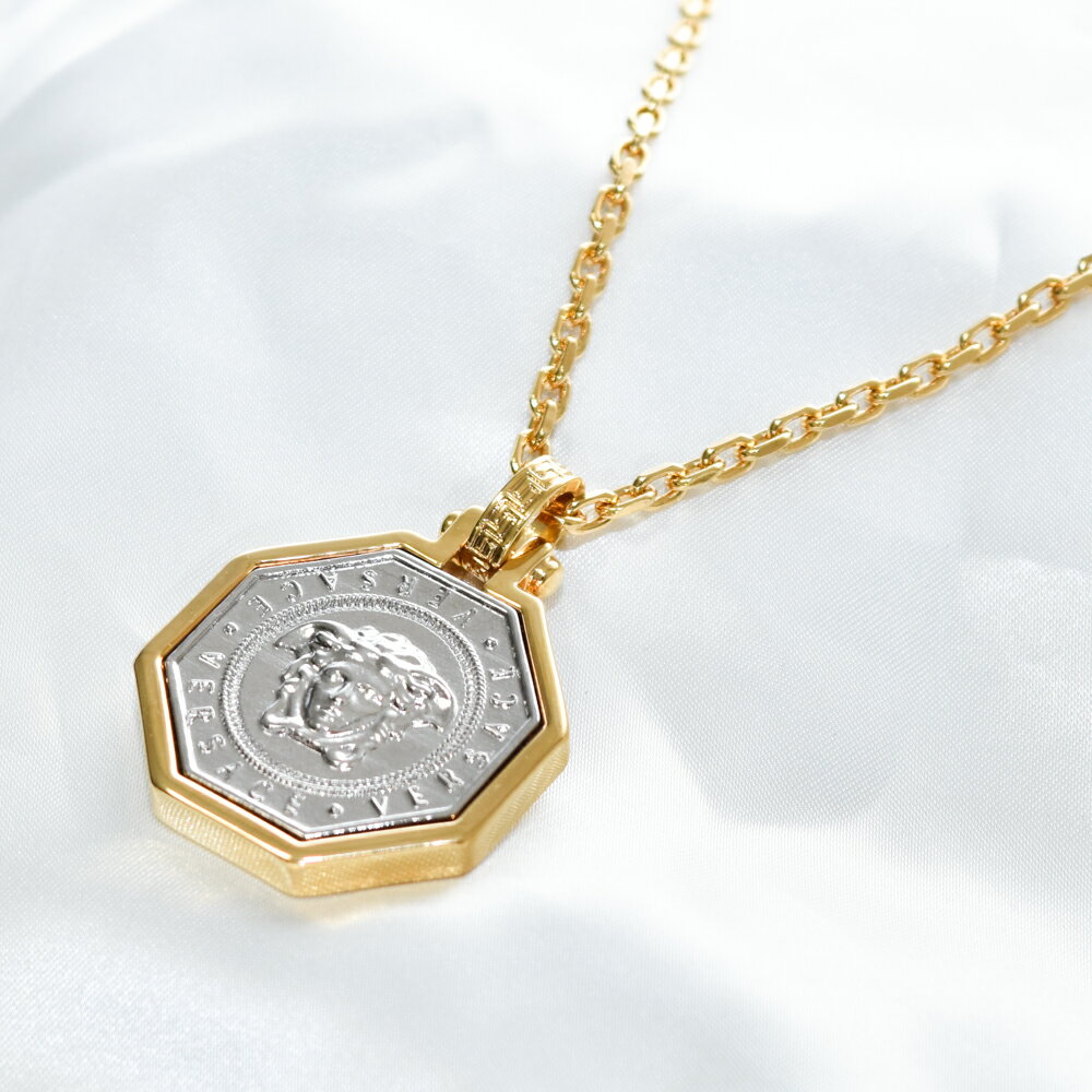 VERSACE オクタゴン ネックレス シルバー ゴールド メデューサ メンズ レディース DG16546 ヴェルサーチ