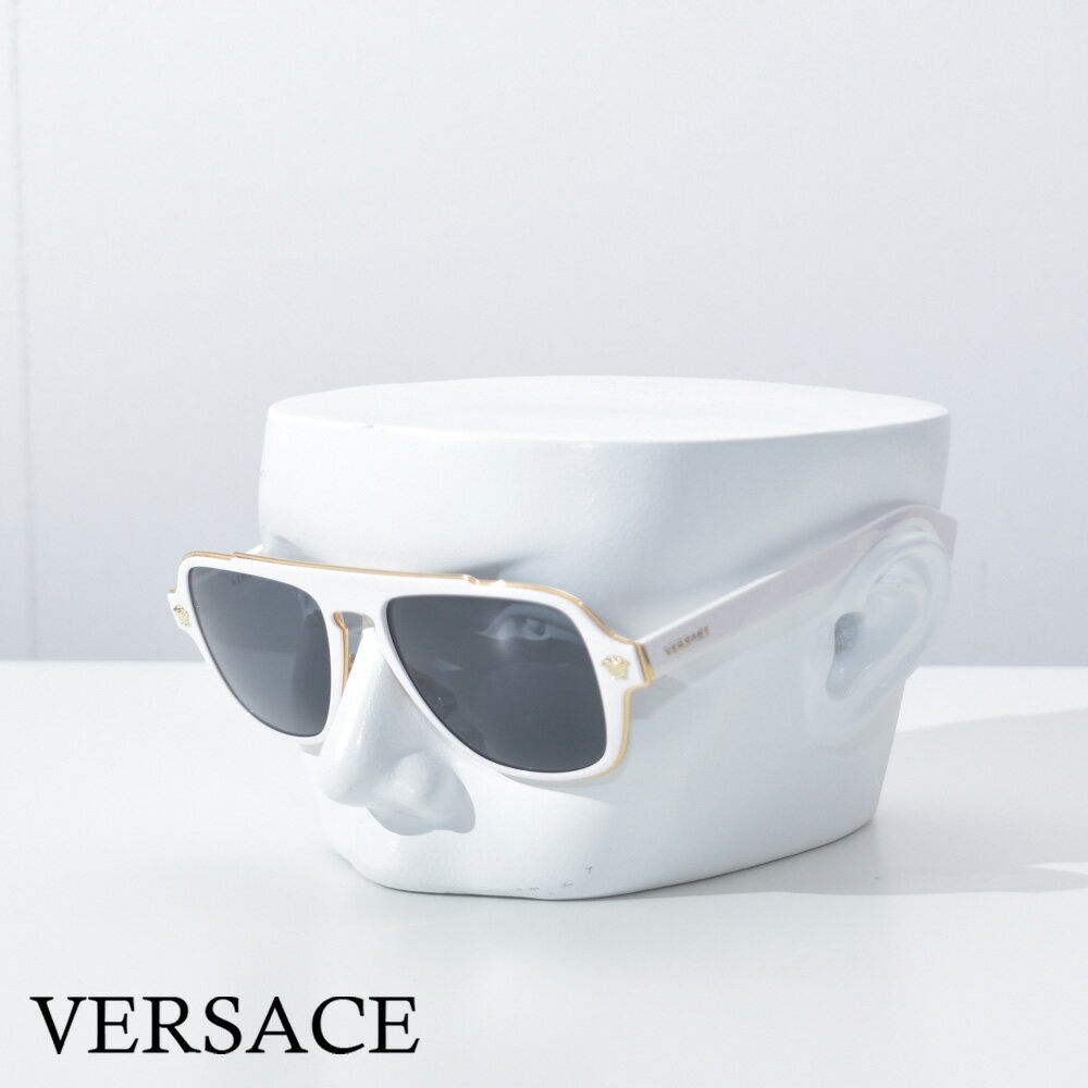 ヴェルサーチ サングラス メンズ メデューサ ホワイト ゴールド 軽量 VERSACE ブランド VE2199 100287