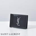 サンローラン カードホルダー カサンドラ レザー メンズ ブラック カードケース マネークリップ SAINT LAURENT 485630 0SX0E 1000