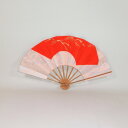 【訳あり】【扇子】舞扇子 赤とピンク 山草花 白竹 9寸5分