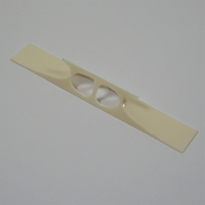 【三味線駒】（八）長唄駒 白3.0分 プラ駒入れ付き