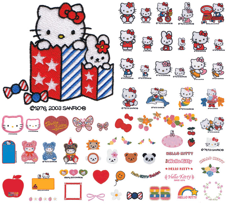 HELLO KITTY EMBROIDERY MACHINE DESIGNS FREE EMAIL DELIV