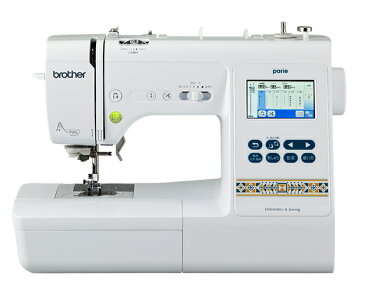 【最大1,200円OFFクーポン配布中!】ブラザー 刺しゅうミシン parie パリエ EMM1901 刺しゅう作家atsumiさんデザインのデータを内蔵! 刺繍ミシン ミシン 本体 初心者 brother/自動糸調子/自動糸切り/文字縫い【送料無料】【刺しゅうミシン】【刺繍ミシン】
