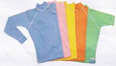 ラッシュガード キッズ 子供用 長袖 5色（ペールブルー/パールピンク/イエロー/オレンジ/アクアグリーン）サイズ（110・120・130・140・150）【代引不可】