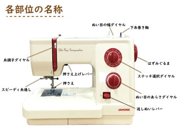 【楽天週間ランキング入賞】JANOMEミシン/野木陽子【ジャノメYN-507】プレゼント付き♪【5年保証】【 電動ミシン 本体 初心者 フットコントローラー ミシン糸 レトロ カワイイ 見た目 機能 パワー 入園入学 】