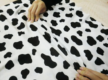 【スムースニット生地】ホルスタイン・牛柄【動物柄 コスプレ衣装 アニマル】