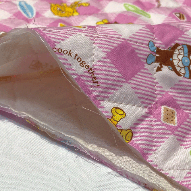 【キルティング生地】アンパンマン≪たべもの≫【ピンク】【女の子 アニメ キャラクター 夢木綿 コットン 日本製 入園 通園 入学 通学 キャラクター】