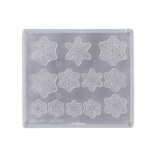 【PADICO/パジコ モールド】ソフトモールド《雪の結晶》【レジン レジン液 粘土 英語 文字 ハンドメイド 手芸 キーホルダー アクセサリー ピアス 小物作り 】