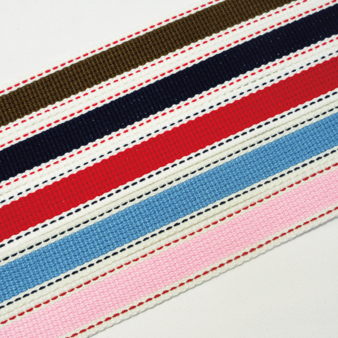 【1m単位の販売】カラーテープ 3色ステッチ《アクリルテープ/25mm巾》【日本製 ファンシー フェアリー ..