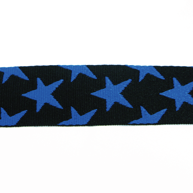 【1m単位の販売】カラーテープ リバーシブルスター《黒×青》《38mm巾》【 ファンシー フェアリー 星 キ..