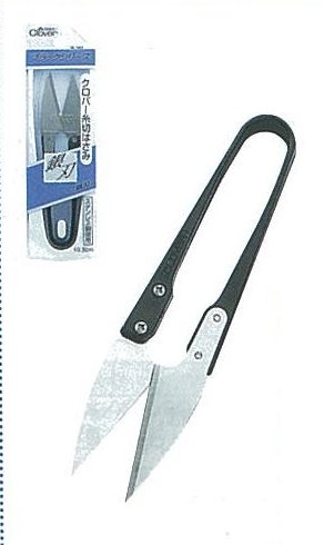 【Clover/クロバー】糸切りはさみ《銀刃ブラックシリーズ / 10.5cm》【ハサミ 手芸 材料 裁縫 ソーイン..