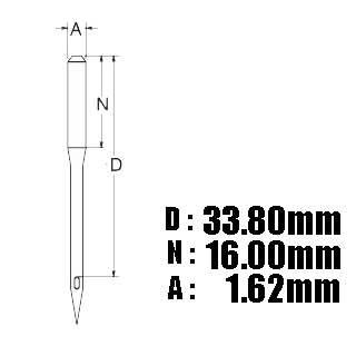 【#14S】【メール便可】オルガン針 工業用ミシン針【DBx1】#14S(スリムポイント針)(14番手/中厚物ニット生地用)10本入りDB×1Sdb*1SORGAN NEEDLES【RCP】