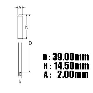 【メール便可】オルガン針 工業用ミシン針【UYx128GAS(TVx3)】#11(11番手/薄物生地用)10本入りUY×128GASuy*128gas【RCP】11号