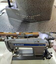 【中古】 SINGER 厚物用 1本針本縫いミシン 491D200GA 日本製 先引きプーラー付き クラッチモーター 電源三相200Vセット