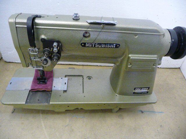 【中古】 三菱2本針本縫いミシン。　モデルNO－DN-260-22　3/4　頭部のみ