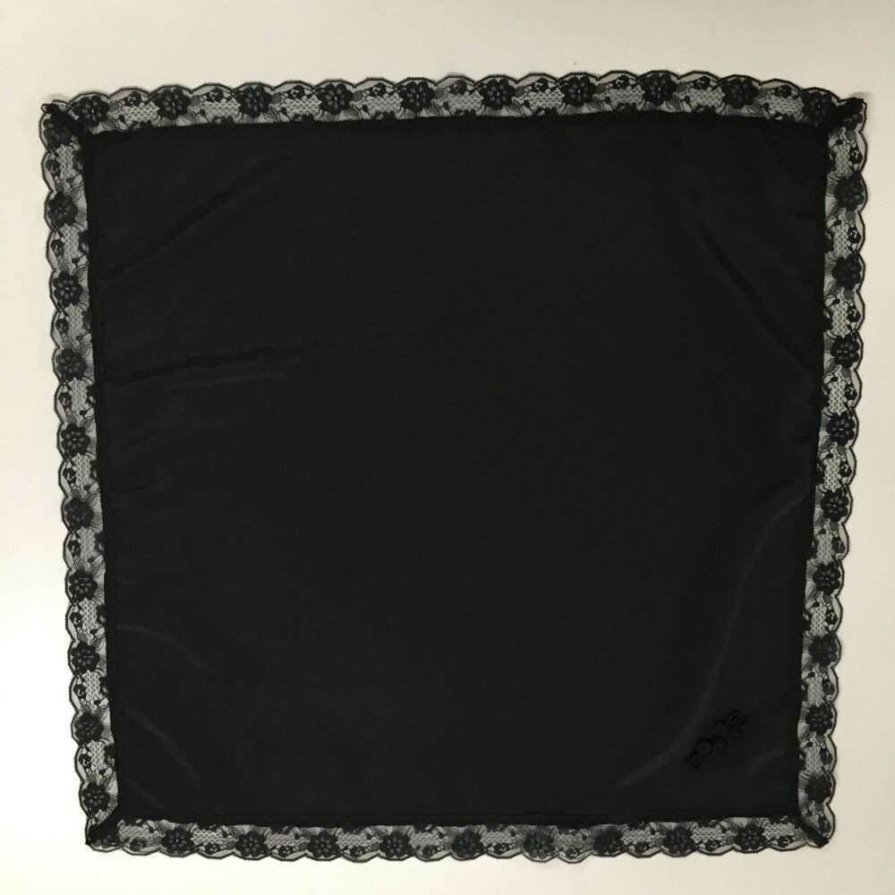 フロッグボタン 膝掛けチーフ ブラック フォーマル 葬儀 法事 法要 告別式 弔事 日本製 【メール便可】