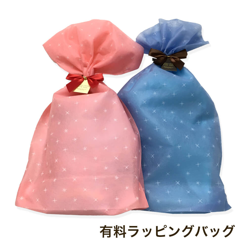 有料ラッピング ギフトラッピング リボン付き ラッピングバッグ キッズ お祝い ギフトバッグ ピンク ブルー メール便不可