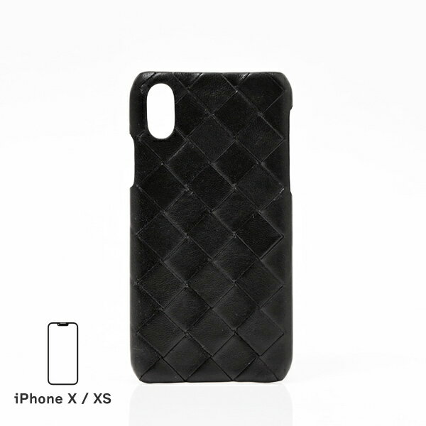 ボッテガヴェネタ BOTTEGA VENETA アウトレット iPhoneX/XS用 イントレチャートレザー ハードフォンケース スマホ ケース ブラック 592060 VCPP2 8803