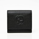 グッチ 三つ折り財布 レディース グッチ GUCCI アウトレット インターロッキングG ソーホー レザー ウォレット 小銭入れ付き 三つ折り財布 折財布 ブラック [レディース] 598207 A7M0G 1000 【NS10】