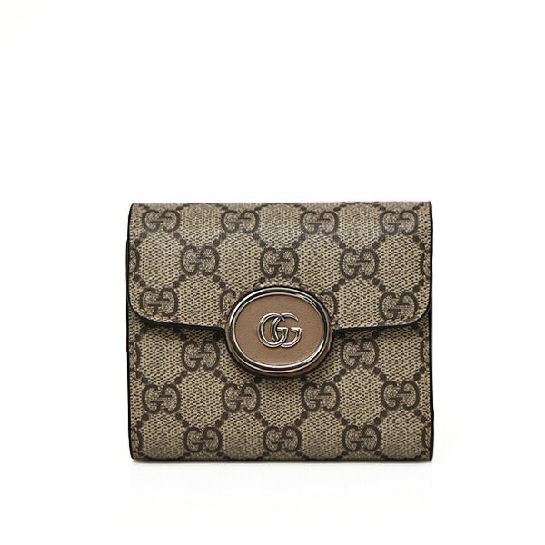 グッチ 革財布 レディース グッチ GUCCI プチGG PETITE GG GGスプリームキャンバス×レザー 三つ折り 小銭入れ付き 折財布 ウォレット ベージュ×エボニー [レディース] 760197 92TIG 9970