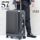 ゼロハリバートン スーツケース・キャリーケース レディース ゼロハリバートン ZERO HALLIBURTON Medium Travel Case アルミニウム キャリーオン 4輪 スーツケース ブラック 57L(4～5泊程度) Mサイズ [メンズ] 94226 01 BLACK