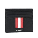 バリー BALLY レザー カードケース ブラック×レッド系 [メンズ] TALBYN.LT 10 BLACK 6224218 ギフト【J4】