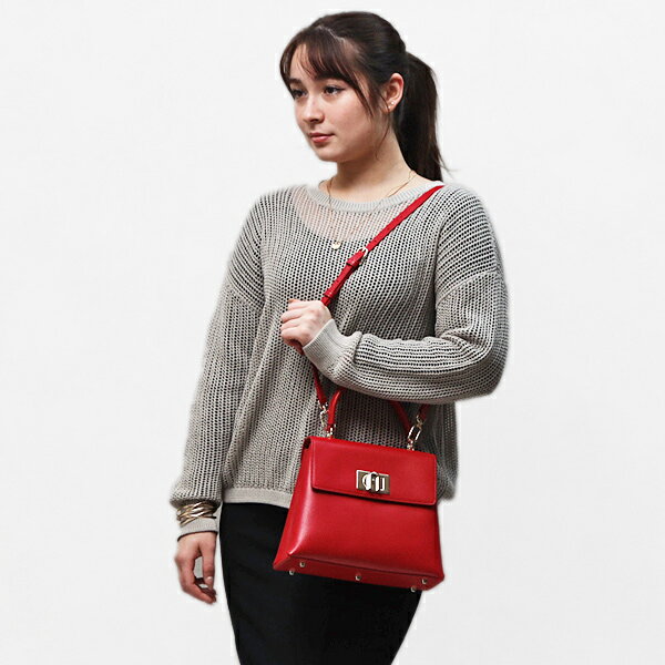【在庫一掃】【ラスト1点！】フルラ FURLA 1927 S TOP HANDLE レザー 2WAY ショルダーバッグ ハンドバッグ レッド系 [レディース] BAKPACO ARE000 1007_2673S【E19】