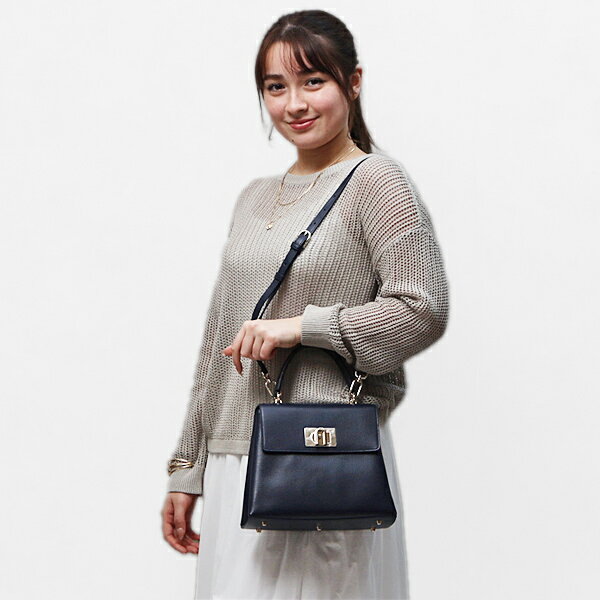 楽天ブランドジュエリー京都楽天市場店フルラ FURLA 1927 S TOP HANDLE レザー 2WAY ショルダーバッグ ハンドバッグ ブルー系 [レディース] BAKPACO ARE000 1007_2676S