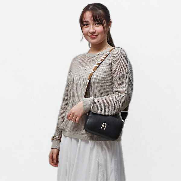 フルラ FURLA プリムラ PRIMULA MINI C.BODY WEBBING STRAP レザー 2WAY ショルダーバッグ クロスボディーバッグ クラッチバッグ ブラック [レディース] WB00924 BX0356 9035_2037S