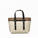 フルラ FURLA ジョーヴェ GIOVE M TOTE レザー トートバッグ ハンドバッグ ビジネスバッグ カジュアル 通勤 仕事 ホワイト×グレージュ×ブラック [レディース] WB01108 BX2516 1007_1842S