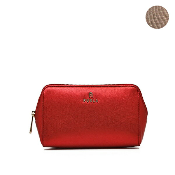 フルラ フルラ FURLA カメリア CAMELIA M COSMETIC CASE レザー 化粧ポーチ コスメケース メタリックレッド系 [レディース] WE00449 BX2658 1007_2673S