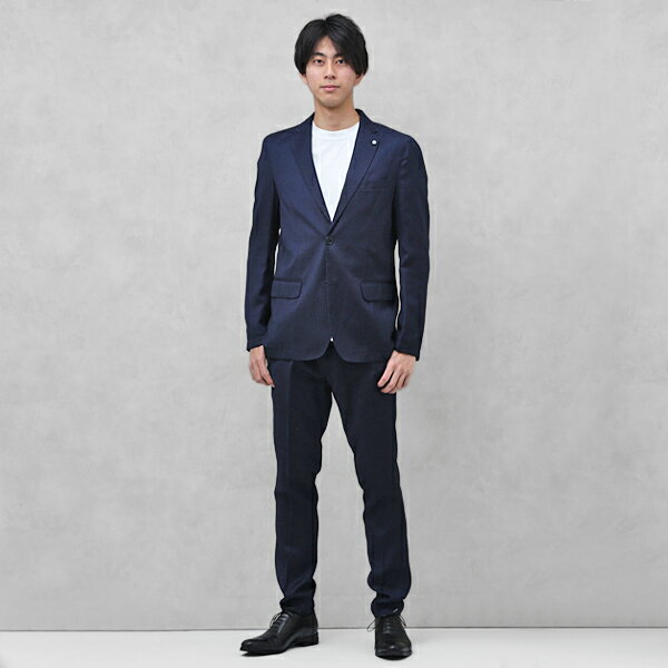 【サイズ50(XL相当)】クリスティアーノロザーニ Cristiano Rossani 2釦 シングルスーツ ネイビー系 [メンズ] CR008 T6 【AI09】