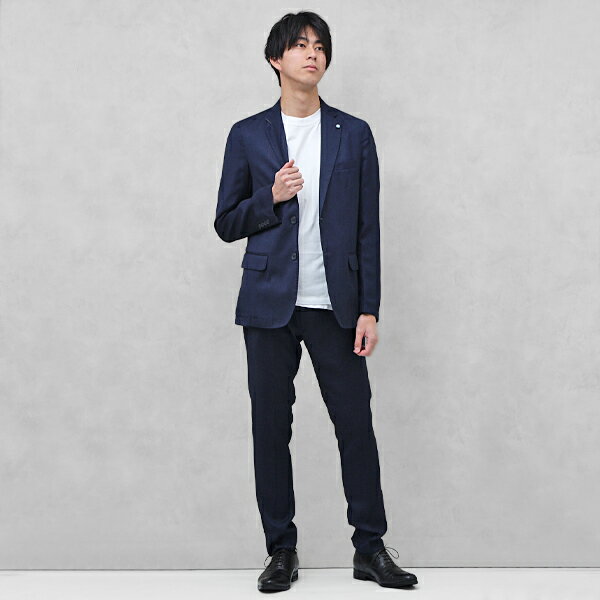 【サイズ50(XL相当)】クリスティアーノロザーニ Cristiano Rossani 2釦 シングルスーツ ネイビー系 [メンズ] CR008 T6 【AI09】