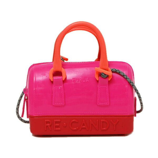 フルラ ボストンバッグ（レディース） フルラ FURLA CANDY MINI キャンディ Re-Candy 2WAY ミニ ボストンバッグ ハンドバッグ ベリー ピンク×レッド [レディース] WE00347 BX1173 1055_1535S 【NS10】