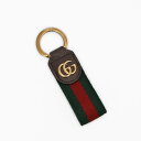 【再入荷！】グッチ GUCCI オフィディア ウェブストライプ キャンバス×レザー キーリング キーホルダー レッド×グリーン [メンズ] 523161 HE2NG 8742