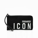 ディースクエアード DSQUARED2 BE ICON レザー クラッチバッグ 多収納 長財布 ポーチ ブラック基調 [メンズ][レディース] WAW0007 01503204 M063【I29】 【NS10】