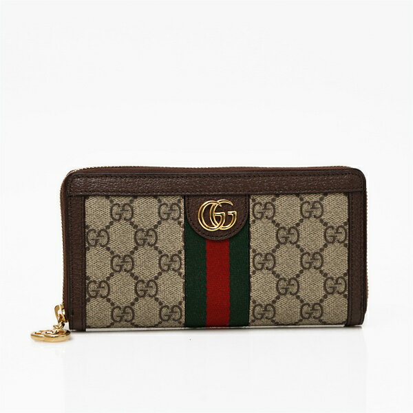 グッチ 長財布 レディース 【再入荷！】グッチ GUCCI オフィディア GGスプリームキャンバス レザー ジップアラウンド ウォレット ラウンドファスナー 長財布 ベージュ×エボニー [レディース] 523154 96IWG 8745 【NS10】