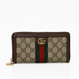 【再入荷！】グッチ GUCCI オフィディア GGスプリームキャンバス レザー ジップアラウンド ウォレット ラウンドファスナー 長財布 ベージュ×エボニー [レディース] 523154 96IWG 8745 【NS10】